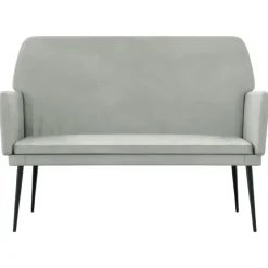 Hot vidaXL Bänk 108x79x79 cm sammet Ljusgrå