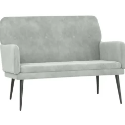 vidaXL Bänk ljusgrå 108x79x79 cm sammet