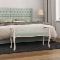 Online vidaXL Bänk 110x45x60 cm sammet Ljusgrå