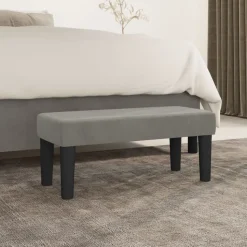 vidaXL Bänk ljusgrå 70x30x30 cm sammet