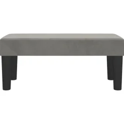 vidaXL Bänk ljusgrå 70x30x30 cm sammet