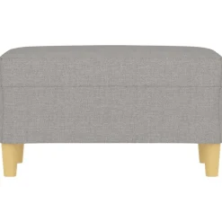 vidaXL Bänk ljusgrå 70x35x41 cm tyg