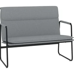 Clearance vidaXL Bänk 100x64x80 cm tyg Ljusgrå