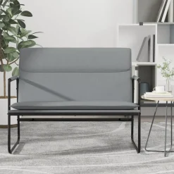 Clearance vidaXL Bänk 100x64x80 cm tyg Ljusgrå