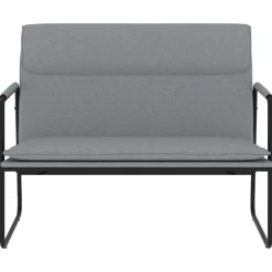 Clearance vidaXL Bänk 100x64x80 cm tyg Ljusgrå