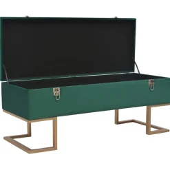 vidaXL Bänk med förvaringsutrymme 105 cm grön sammet