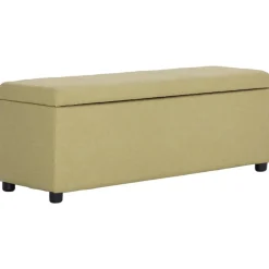 New vidaXL Bänk med förvaringsutrymme 116 cm polyester Grön