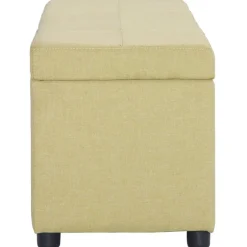 New vidaXL Bänk med förvaringsutrymme 116 cm polyester Grön