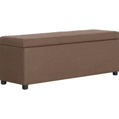 Clearance vidaXL Bänk med förvaringsutrymme 116 cm polyester Brun