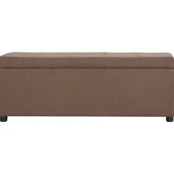 Clearance vidaXL Bänk med förvaringsutrymme 116 cm polyester Brun