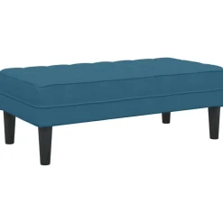 Online vidaXL bänk med kudde 113 x 57 x 39 cm Sammet Blå