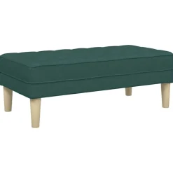 Discount vidaXL bänk med kudde 113 x 57 x 39 cm tyg Mörkgrön