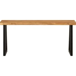 vidaXL Bänk med levande kant 105 cm massivt akaciaträ