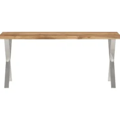 vidaXL Bänk med levande kant 105 cm massivt akaciaträ