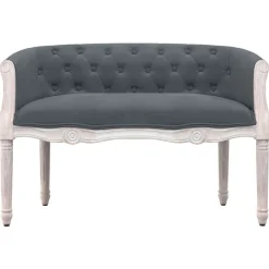 vidaXL Bänk mörkgrå 98x56x69 cm sammet