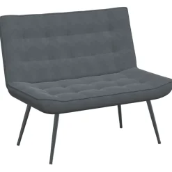 vidaXL Bänk mörkgrå 110x74x84 cm sammet