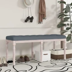 vidaXL Bänk mörkgrå 110x40x49 cm sammet