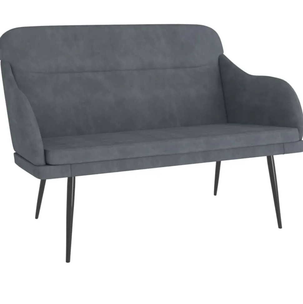 vidaXL Bänk mörkgrå 110x76x80 cm sammet