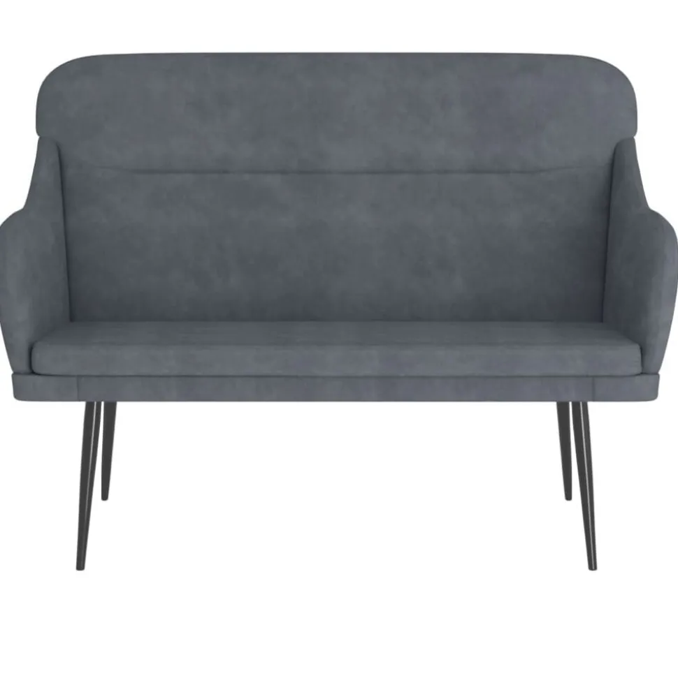 vidaXL Bänk mörkgrå 110x76x80 cm sammet