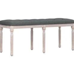 Clearance vidaXL Bänk mörk 110x40x49 cm tyg Grå