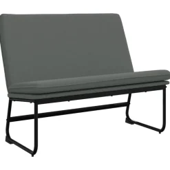 Online vidaXL Bänk 100x75x76 cm tyg Mörkgrå