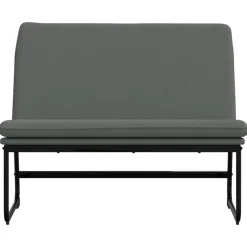 Online vidaXL Bänk 100x75x76 cm tyg Mörkgrå