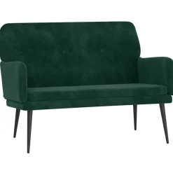 Discount vidaXL Bänk 108x79x79 cm sammet Mörkgrön