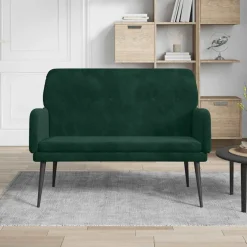 Discount vidaXL Bänk 108x79x79 cm sammet Mörkgrön