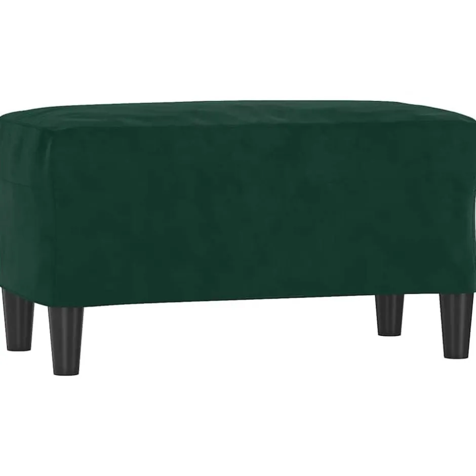 Hot vidaXL Bänk 70x35x41 cm sammet Mörkgrön
