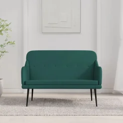 vidaXL Bänk mörkgrön 110x76x80 cm tyg