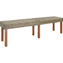 vidaXL bänk 160 x 35 x 45 cm Massivt mangoträ Naturfärg