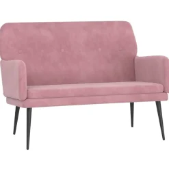 Outlet vidaXL Bänk 108x79x79 cm sammet Rosa