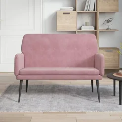 Outlet vidaXL Bänk 108x79x79 cm sammet Rosa