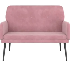 Outlet vidaXL Bänk 108x79x79 cm sammet Rosa