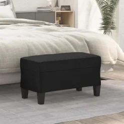 Outlet vidaXL Bänk 70x35x41 cm konstläder Svart
