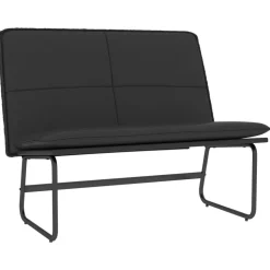 vidaXL Bänk svart 100x75x76 cm konstläder