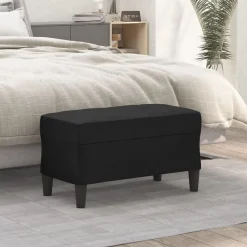 Hot vidaXL Bänk 70x35x41 cm konstläder Svart