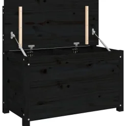 Online vidaXL Bänk 80x41x77 cm massiv furu Svart