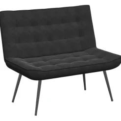 Discount vidaXL Bänk 110x74x84 cm sammet Svart