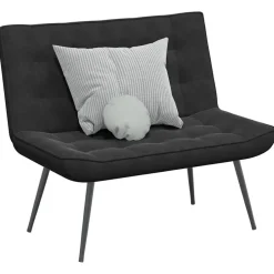 Discount vidaXL Bänk 110x74x84 cm sammet Svart