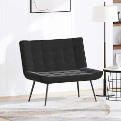 Discount vidaXL Bänk 110x74x84 cm sammet Svart