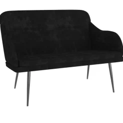 Discount vidaXL Bänk 110x76x80 cm sammet Svart