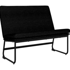 vidaXL Bänk svart 100x75x76 cm tyg