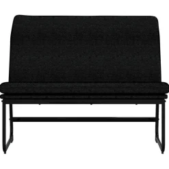 vidaXL Bänk svart 100x75x76 cm tyg