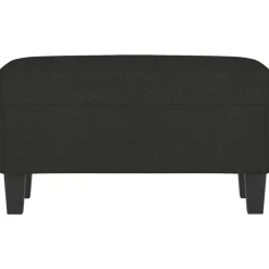 vidaXL Bänk svart 70x35x41 cm tyg