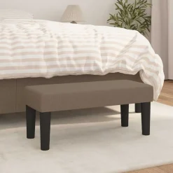 vidaXL Bänk taupe 70x30x30 cm tyg