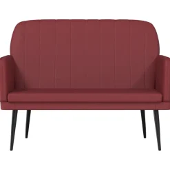 vidaXL Bänk vinröd 107x80x81 cm konstläder