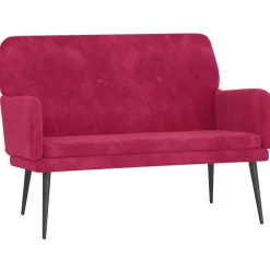 vidaXL Bänk vinröd 108x79x79 cm sammet