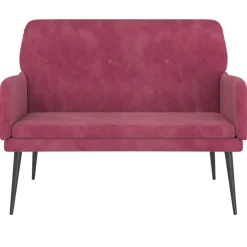 vidaXL Bänk vinröd 108x79x79 cm sammet