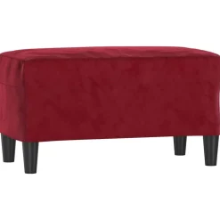 vidaXL Bänk vinröd 70x35x41 cm sammet